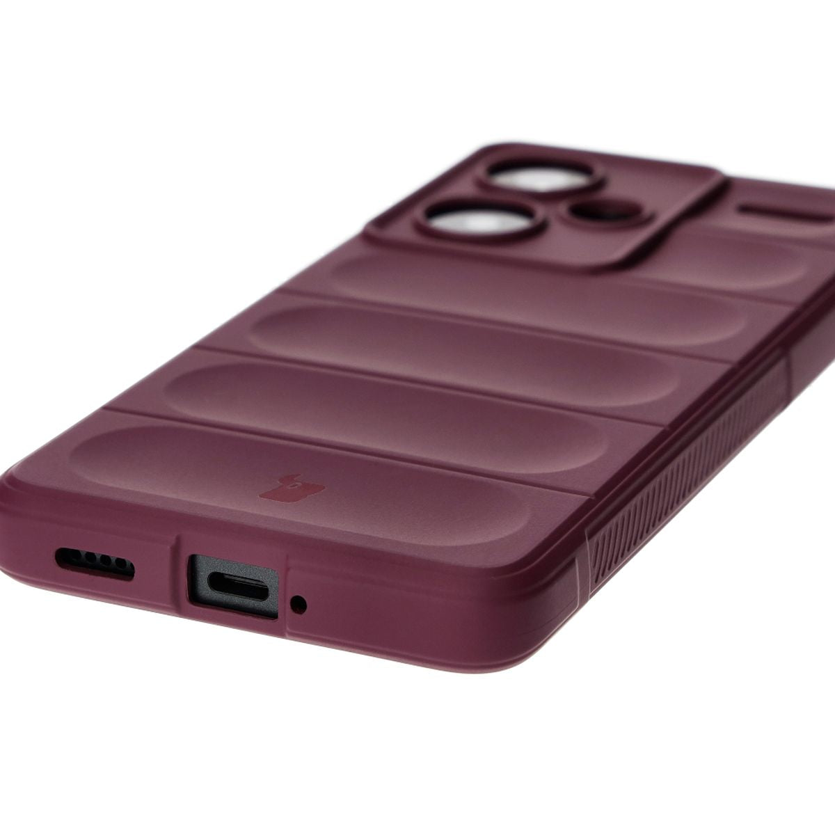 Robuste Handyhülle für Xiaomi Redmi Note 13 Pro+ 5G, Bizon Case Tur, Burgunderrot