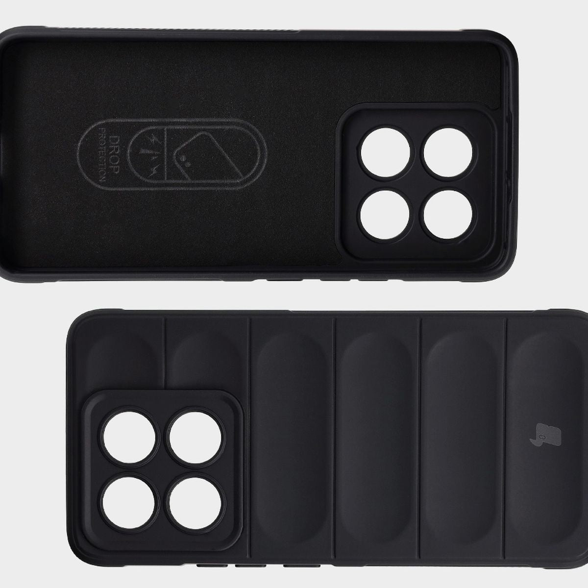 Robuste Handyhülle für Xiaomi 14T, Bizon Case Tur, Schwarz