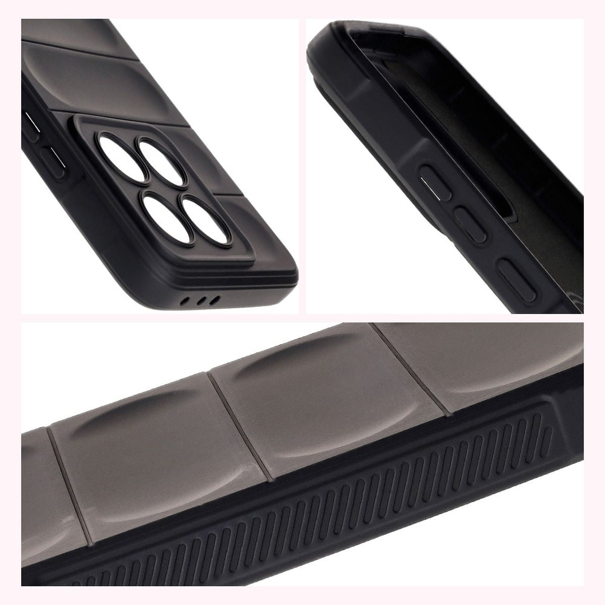 Robuste Handyhülle für Xiaomi 14T, Bizon Case Tur, Schwarz