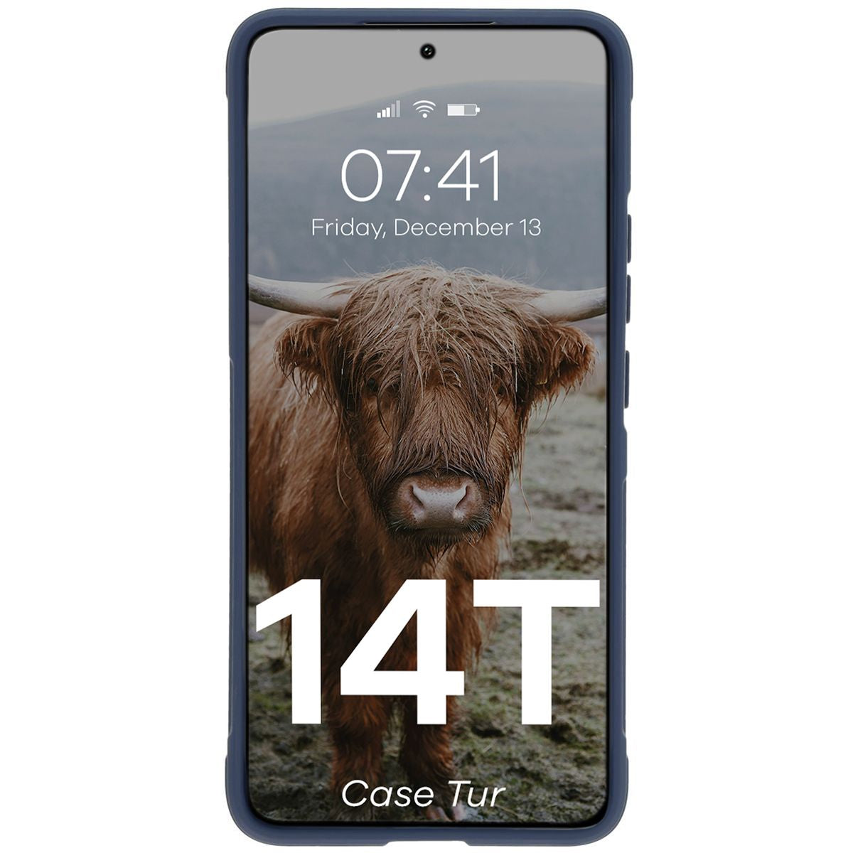 Robuste Handyhülle für Xiaomi 14T, Bizon Case Tur, Dunkelblau