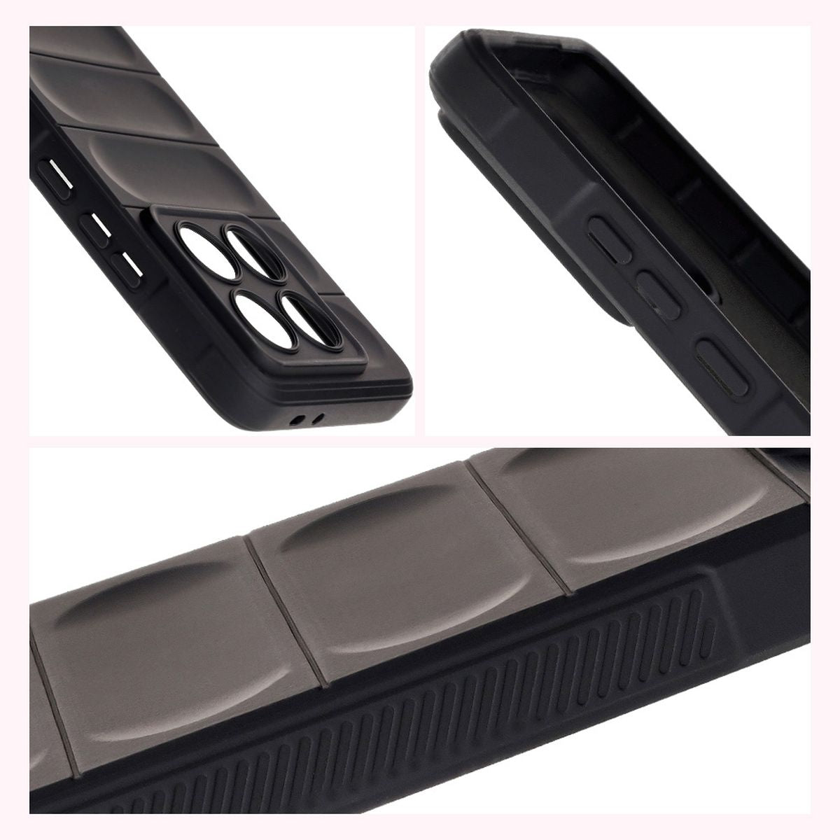 Robuste Handyhülle für Xiaomi 14T Pro, Bizon Case Tur, Schwarz