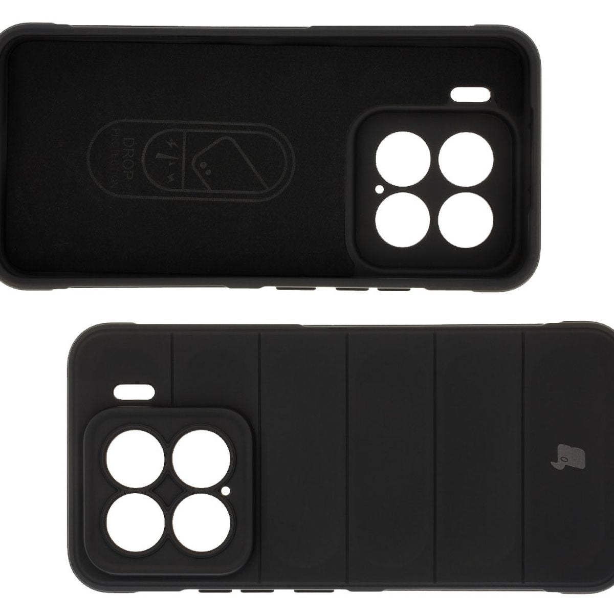 Robuste Handyhülle für Xiaomi 15, Bizon Case Tur, Schwarz