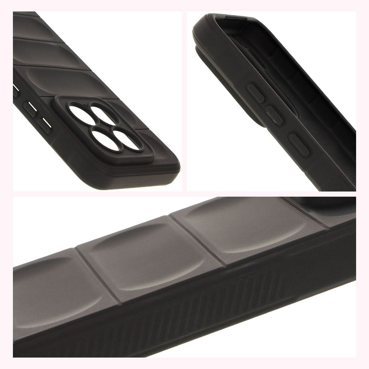 Robuste Handyhülle für Xiaomi 15, Bizon Case Tur, Schwarz