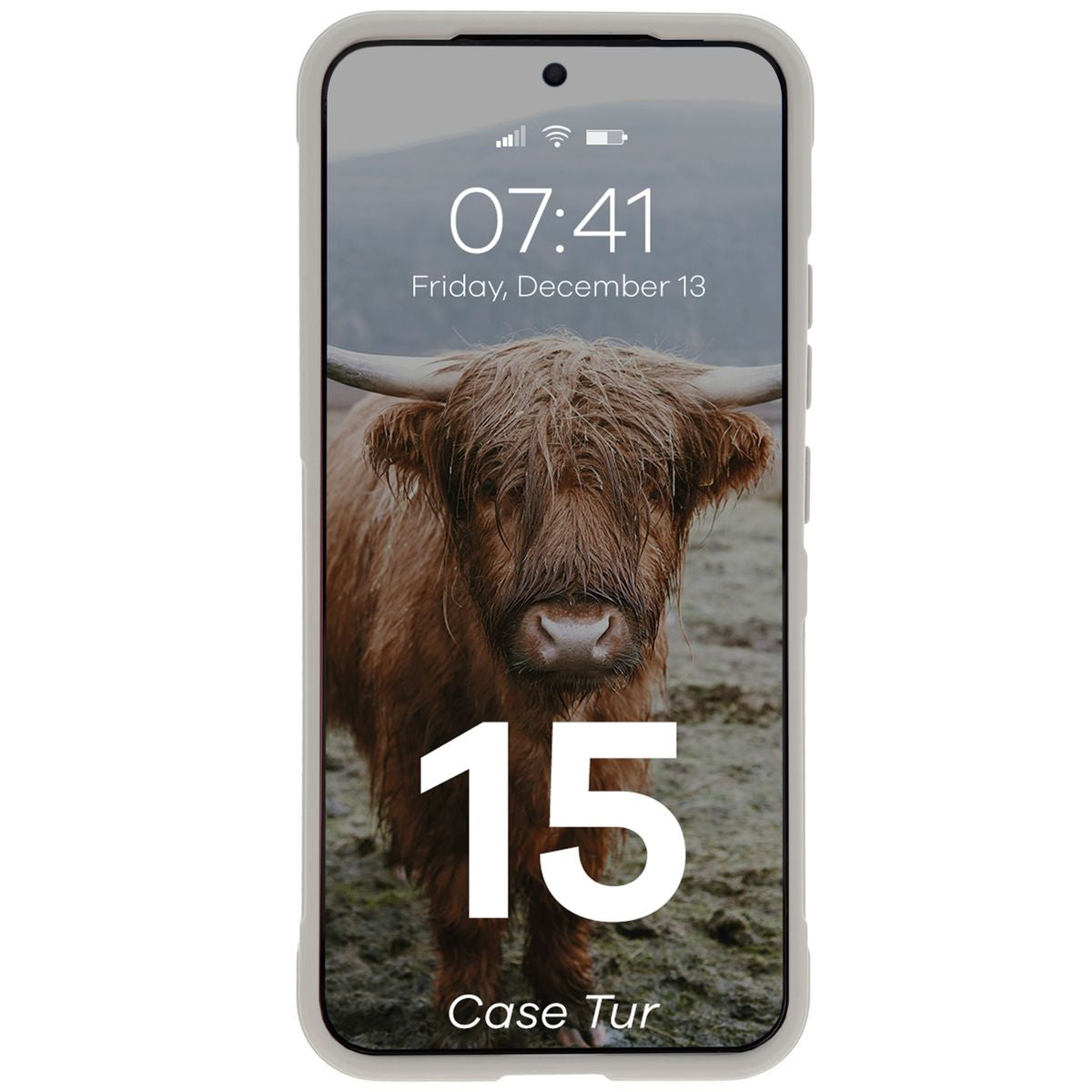 Robuste Handyhülle für Xiaomi 15, Bizon Case Tur, Hellgrau