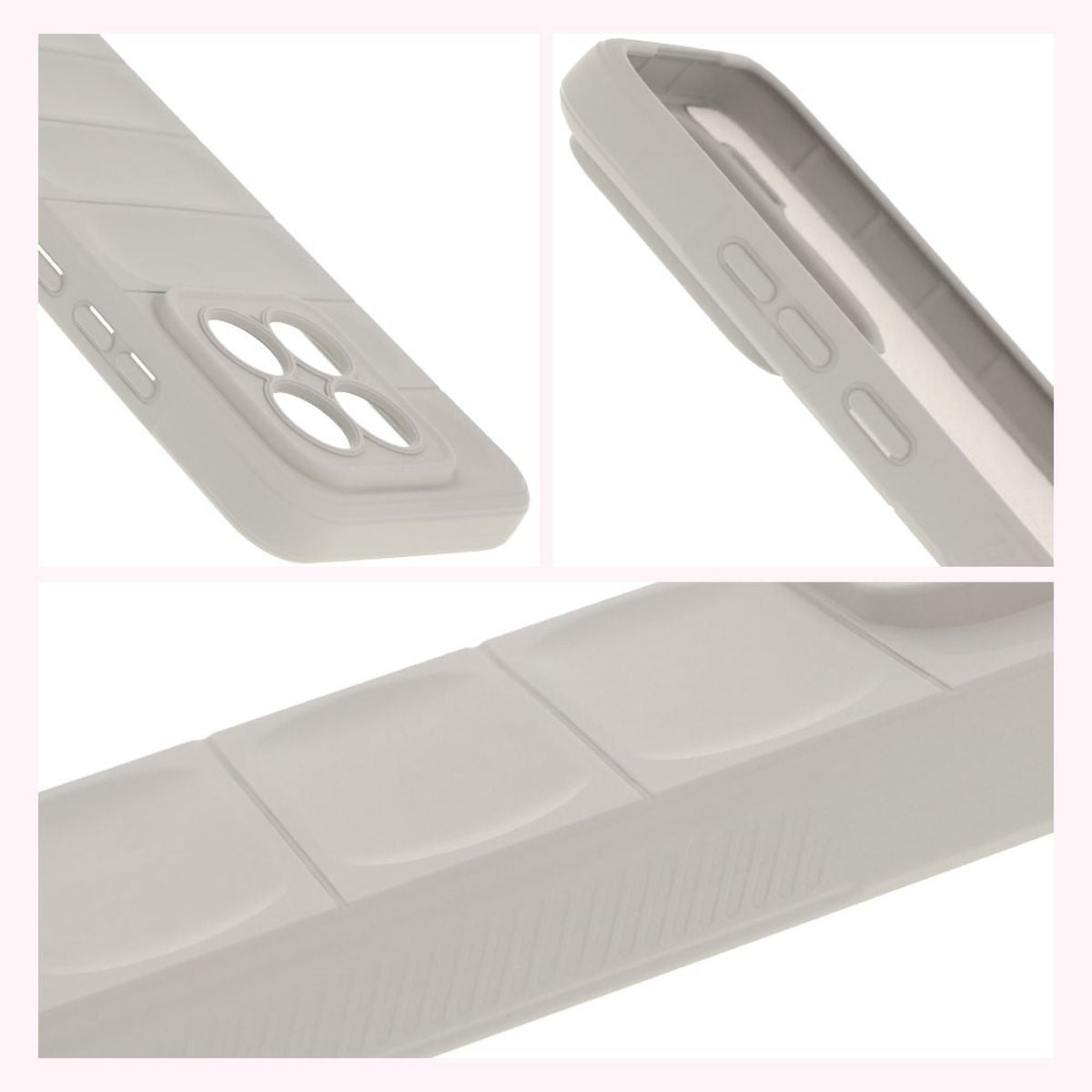 Robuste Handyhülle für Xiaomi 15, Bizon Case Tur, Hellgrau