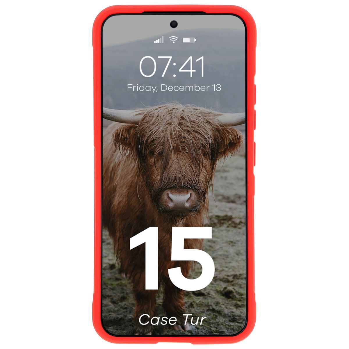 Robuste Handyhülle für Xiaomi 15, Bizon Case Tur, Rot