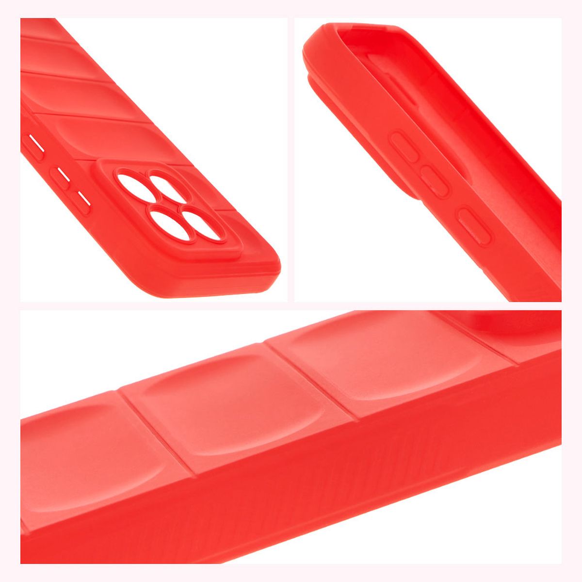 Robuste Handyhülle für Xiaomi 15, Bizon Case Tur, Rot