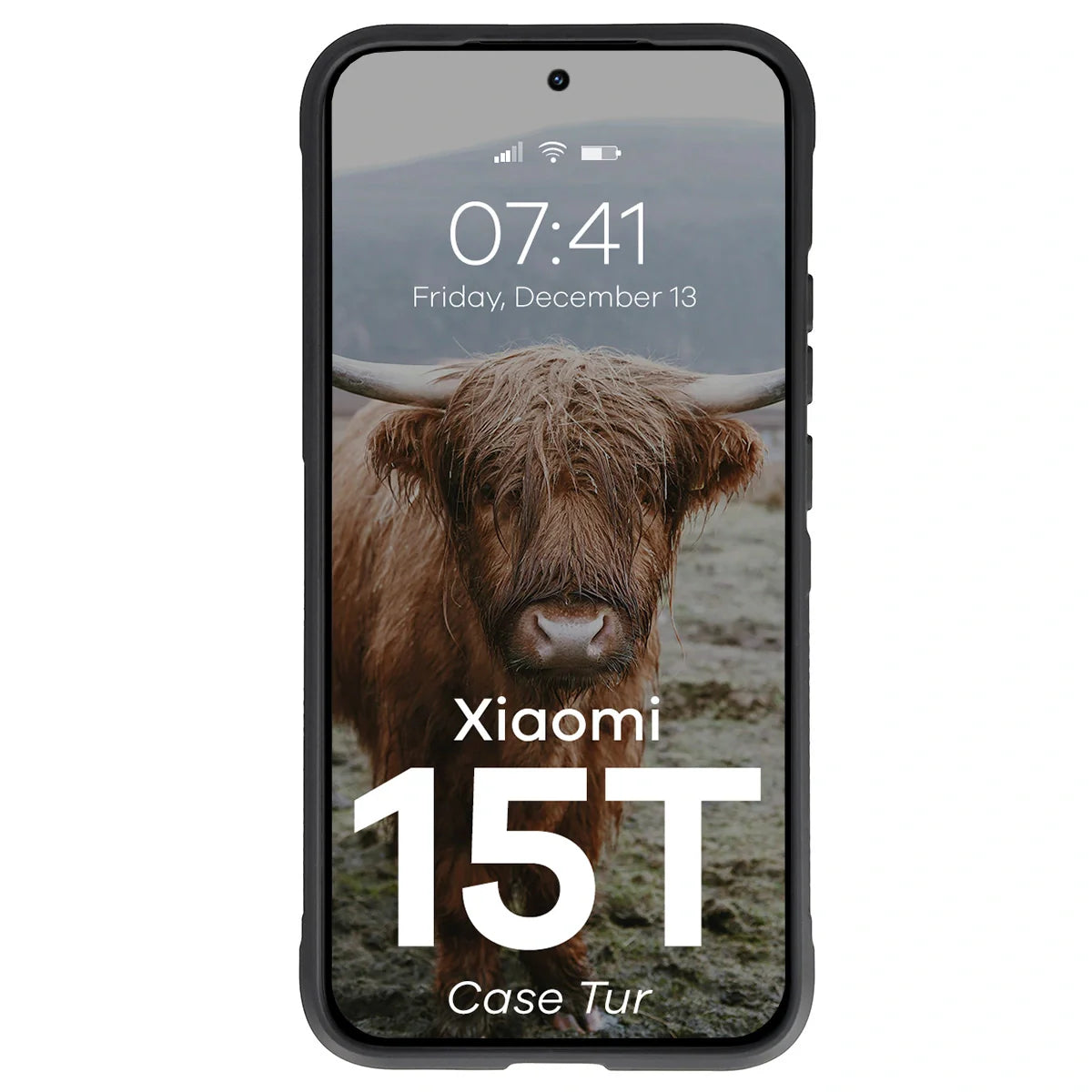 Robuste Handyhülle für Xiaomi 15T, Bizon Case Tur, Schwarz