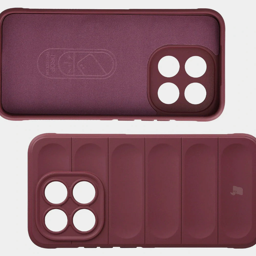 Robuste Handyhülle für Xiaomi 15T, Bizon Case Tur, Burgunderrot