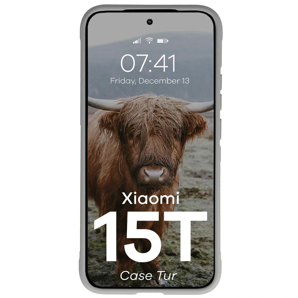 Robuste Handyhülle für Xiaomi 15T, Bizon Case Tur, Hellgrau