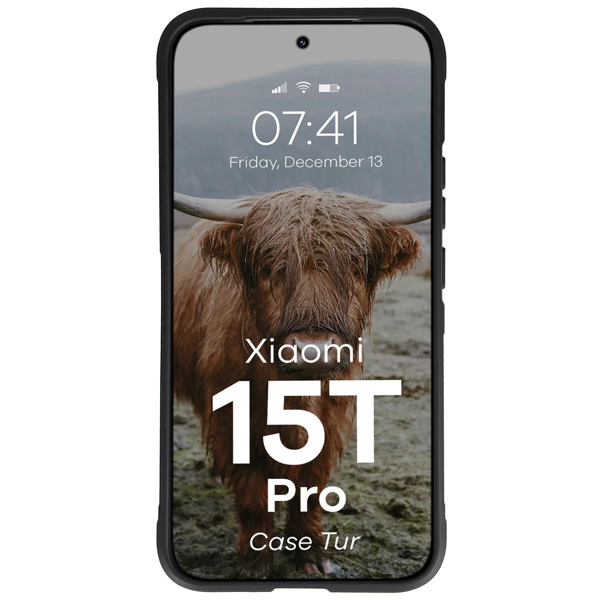Robuste Handyhülle für Xiaomi 15T Pro, Bizon Case Tur, Schwarz