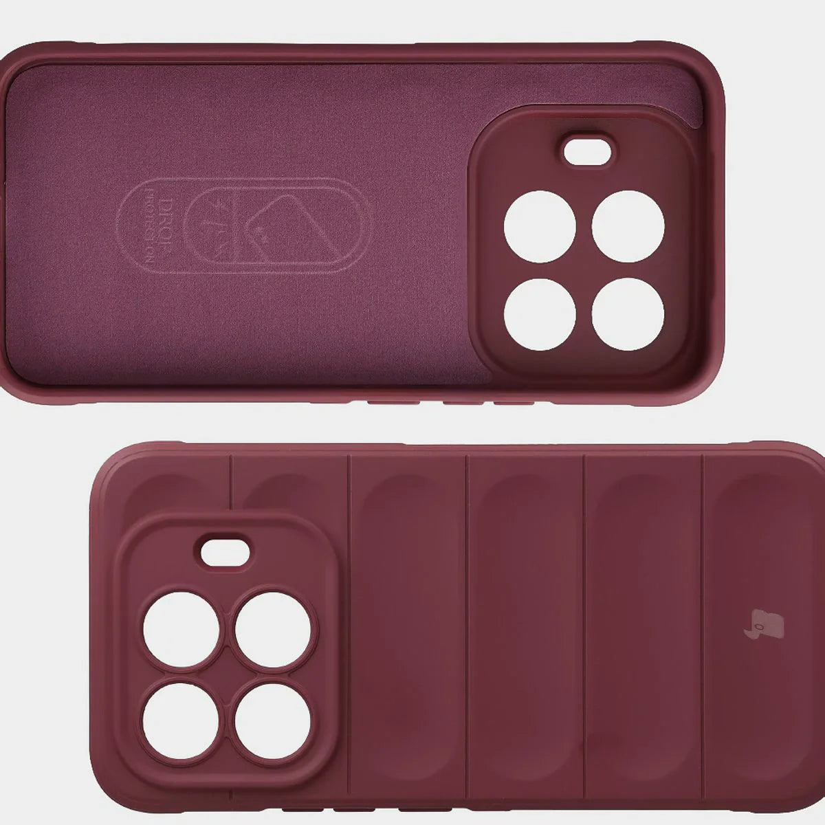 Robuste Handyhülle für Xiaomi 15T Pro, Bizon Case Tur, Burgunderrot
