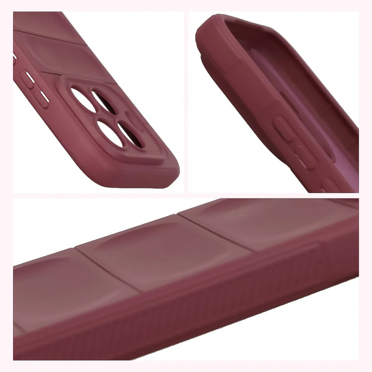 Robuste Handyhülle für Xiaomi 15T Pro, Bizon Case Tur, Burgunderrot