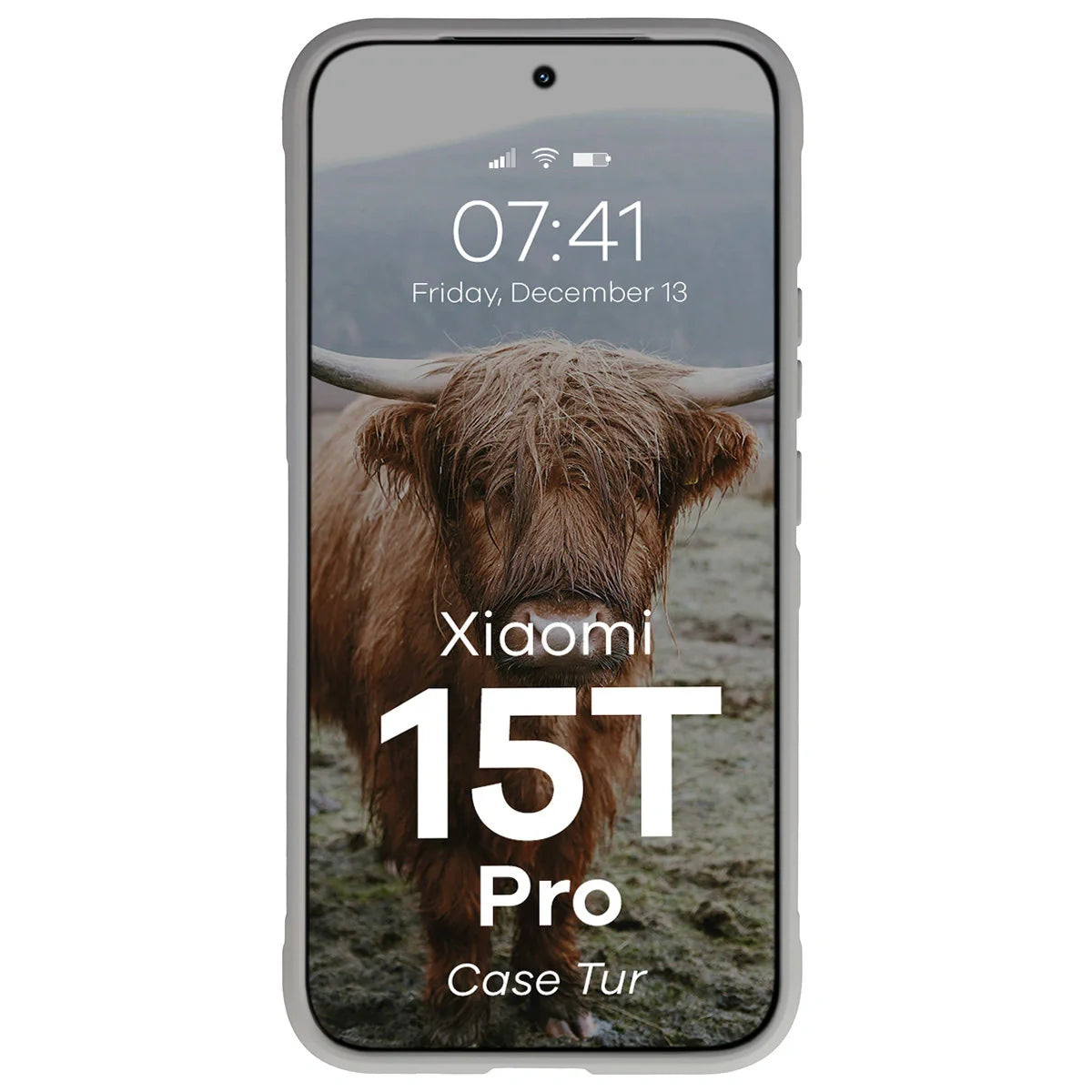 Robuste Handyhülle für Xiaomi 15T Pro, Bizon Case Tur, Hellgrau