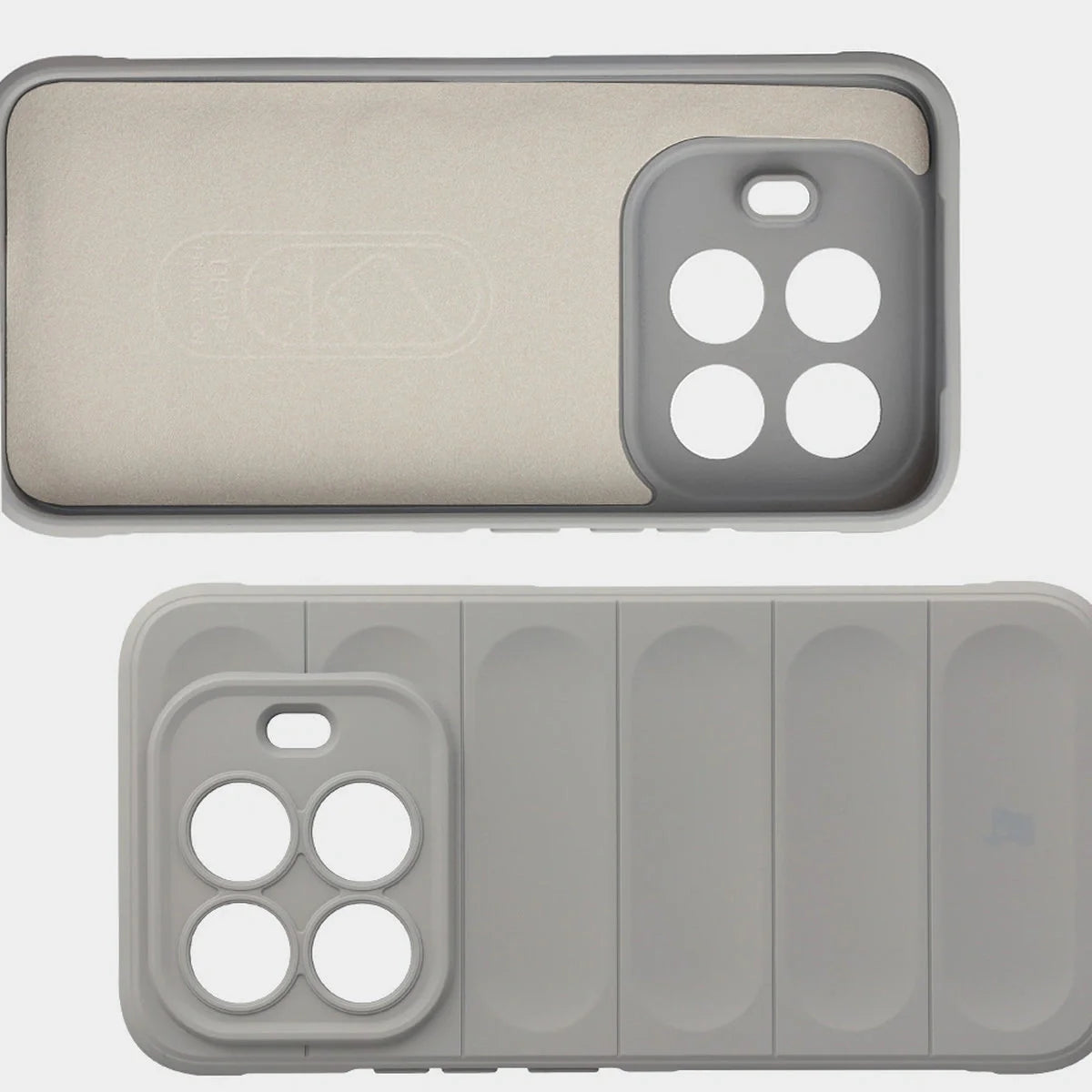 Robuste Handyhülle für Xiaomi 15T Pro, Bizon Case Tur, Hellgrau