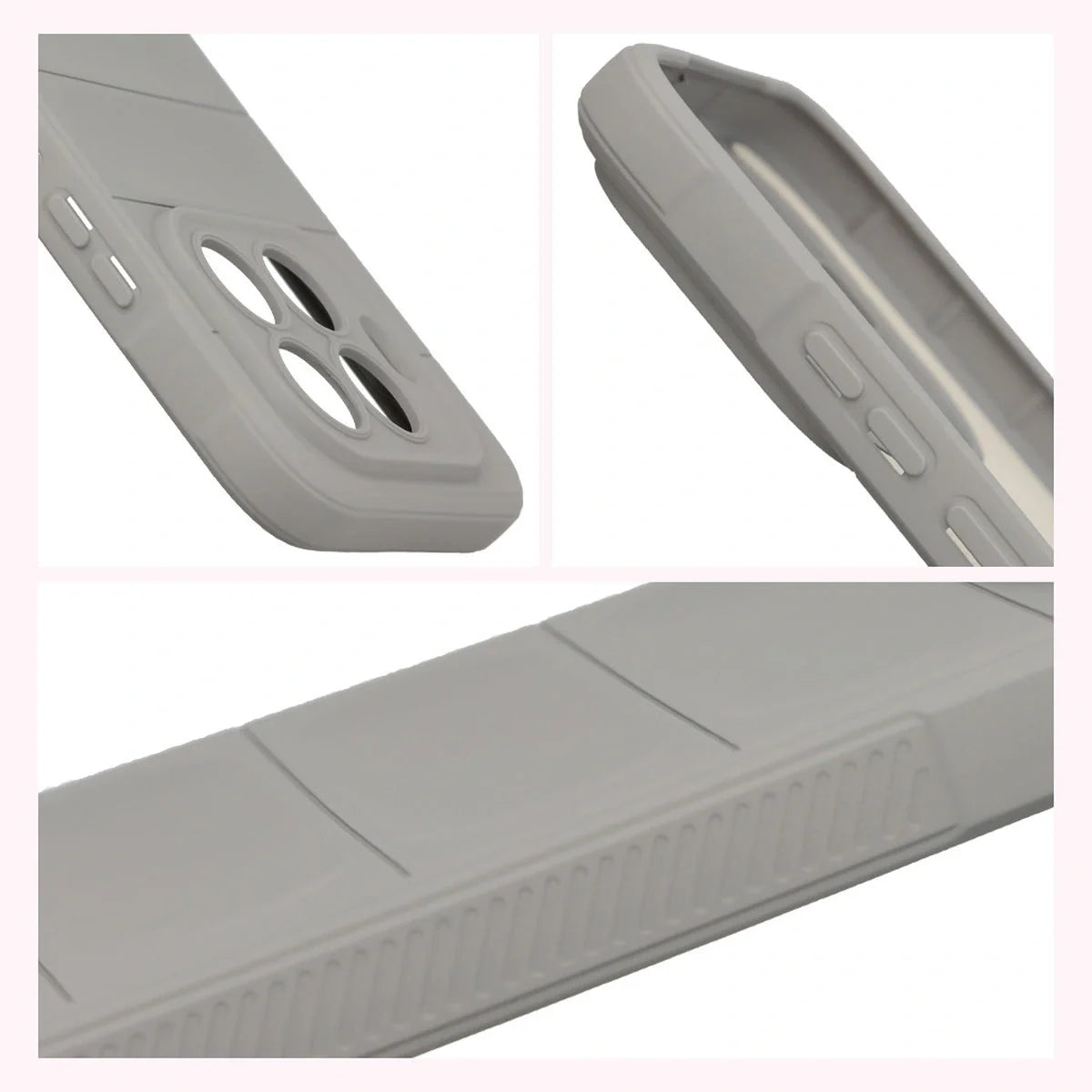 Robuste Handyhülle für Xiaomi 15T Pro, Bizon Case Tur, Hellgrau