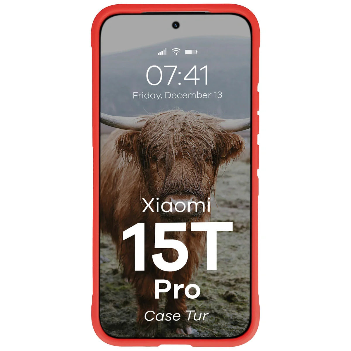 Robuste Handyhülle für Xiaomi 15T Pro, Bizon Case Tur, Rot