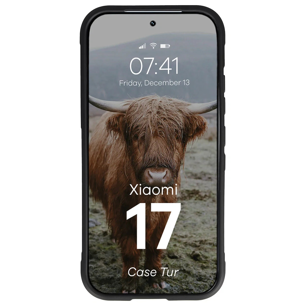 Robuste Handyhülle für Xiaomi 17, Bizon Case Tur, Schwarz