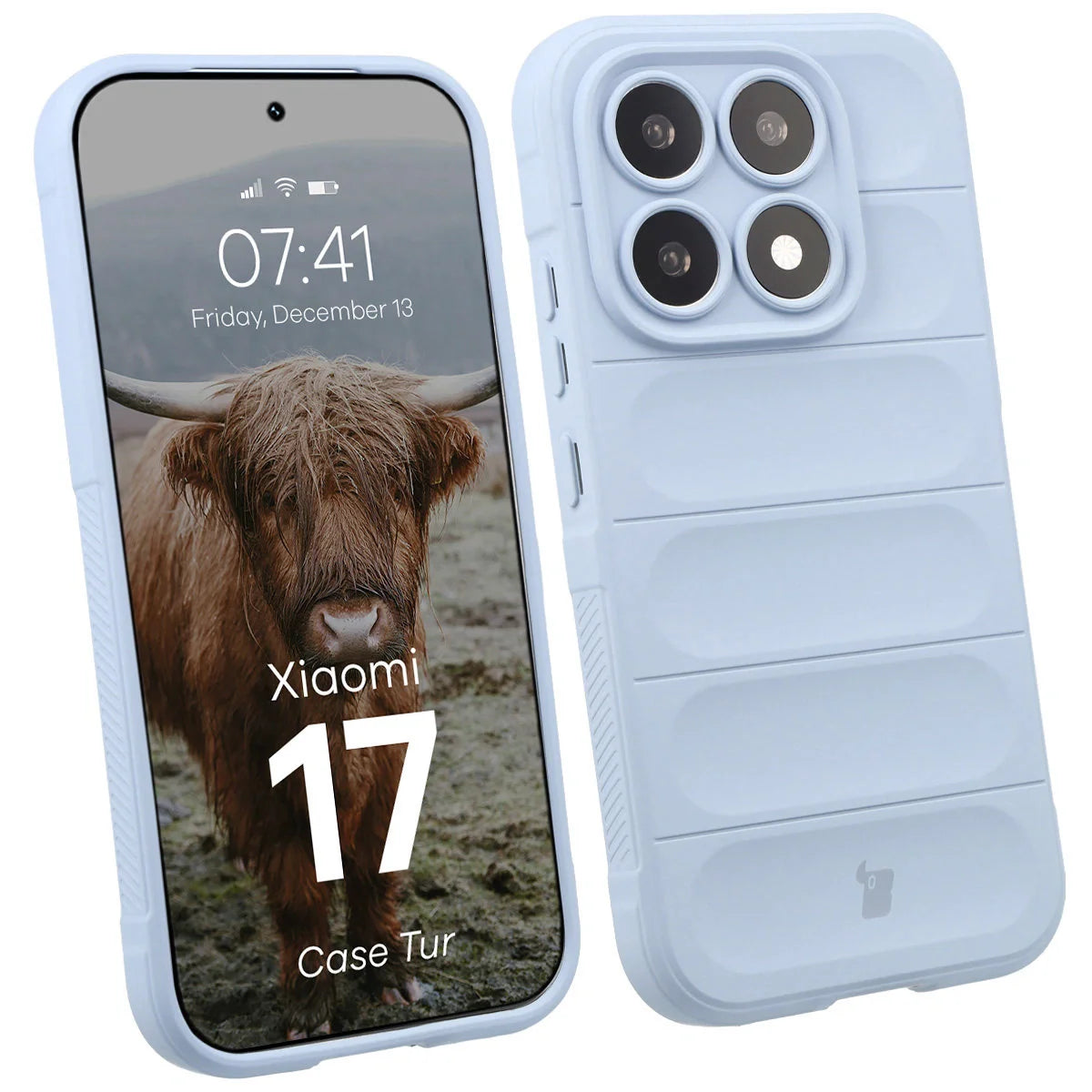 Robuste Handyhülle für Xiaomi 17, Bizon Case Tur, Hellblau