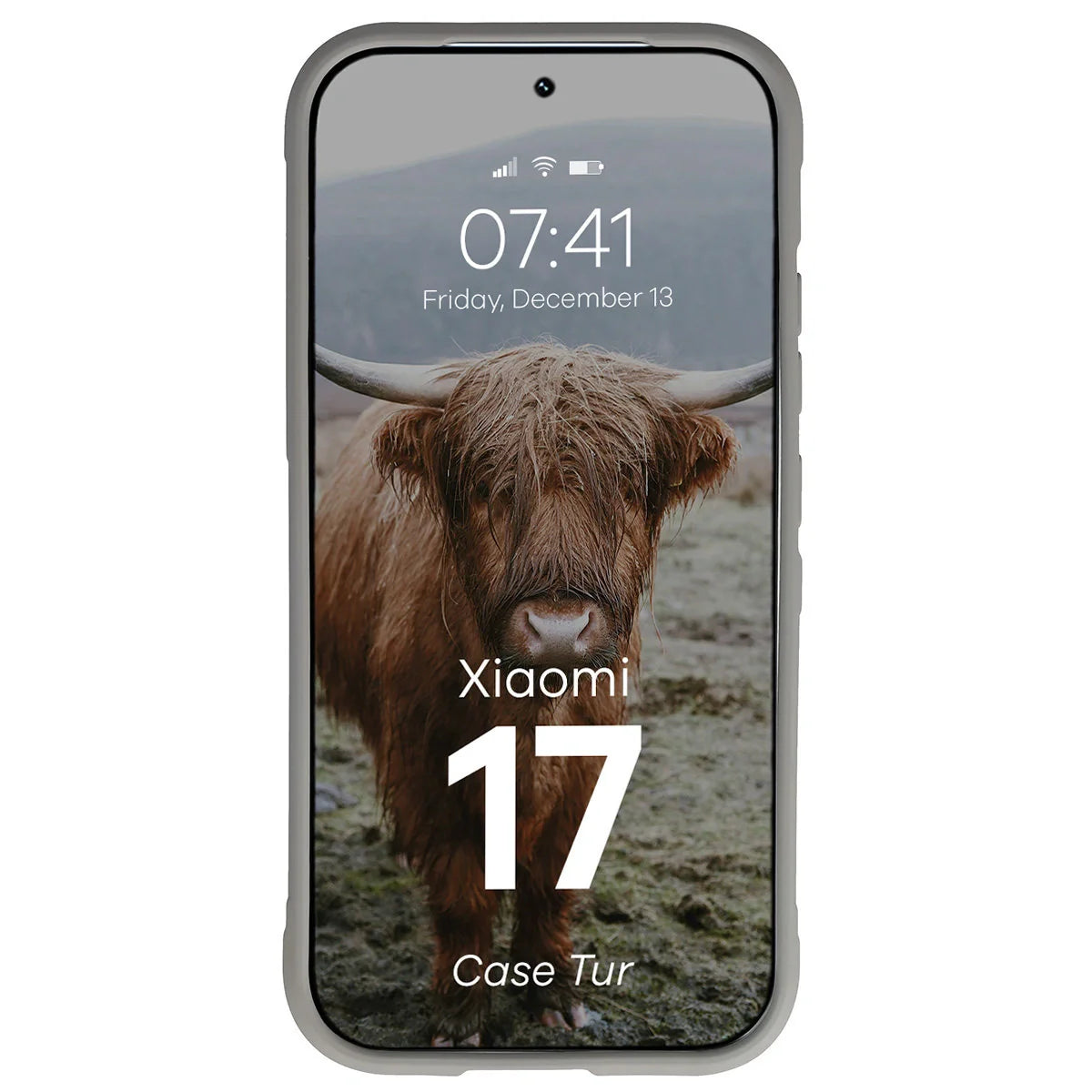 Robuste Handyhülle für Xiaomi 17, Bizon Case Tur, Hellgrau