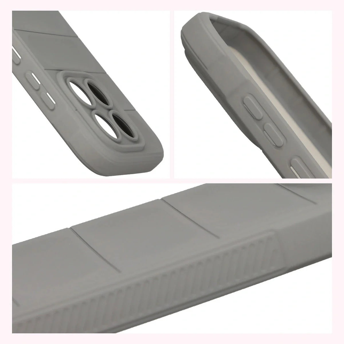 Robuste Handyhülle für Xiaomi 17, Bizon Case Tur, Hellgrau