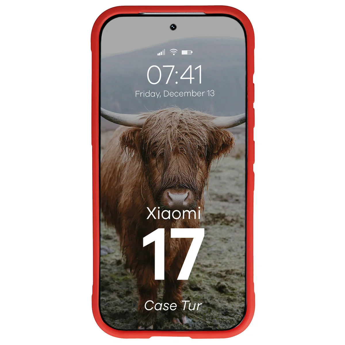 Robuste Handyhülle für Xiaomi 17, Bizon Case Tur, Rot