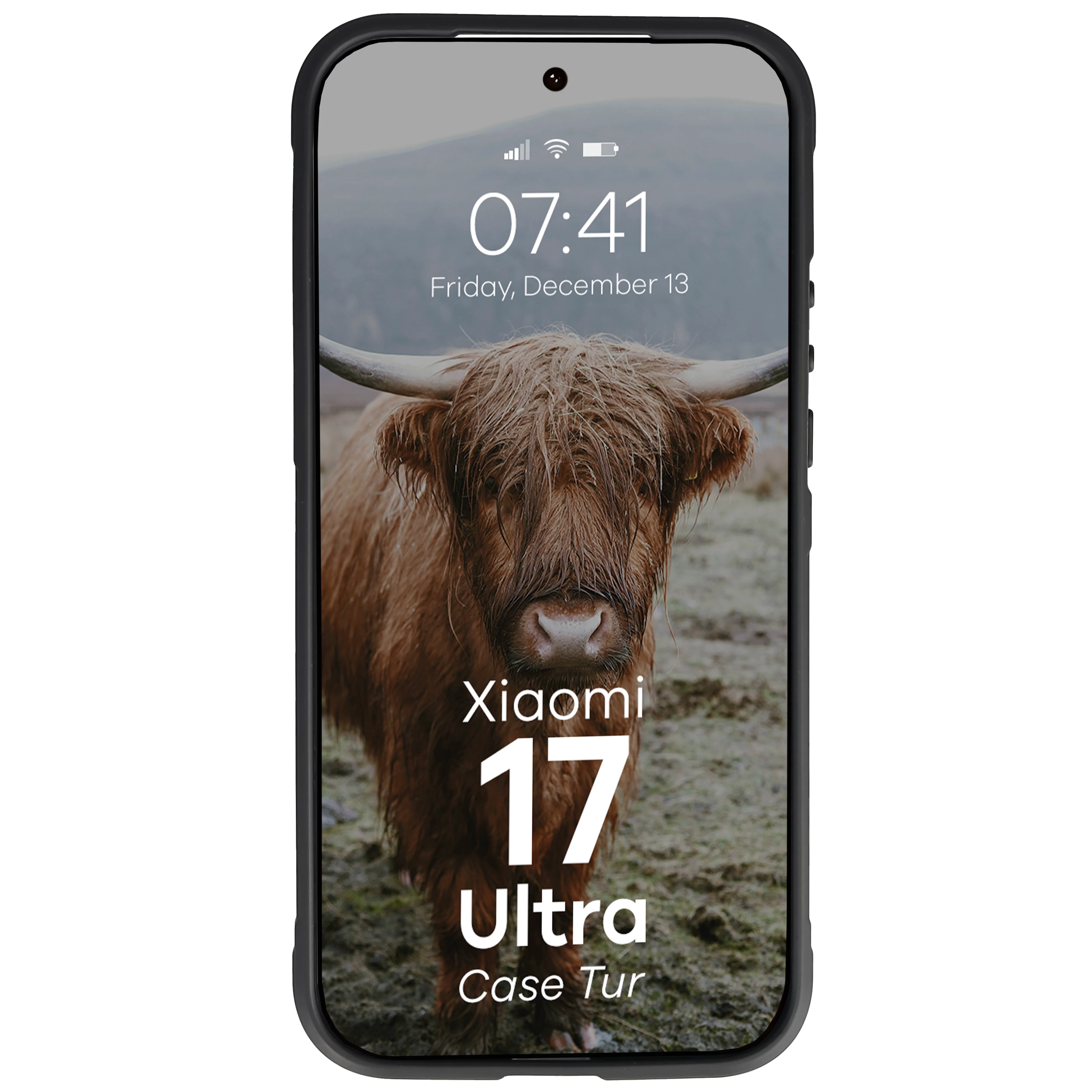 Robuste Handyhülle für Xiaomi 17 Ultra, Bizon Case Tur, Schwarz