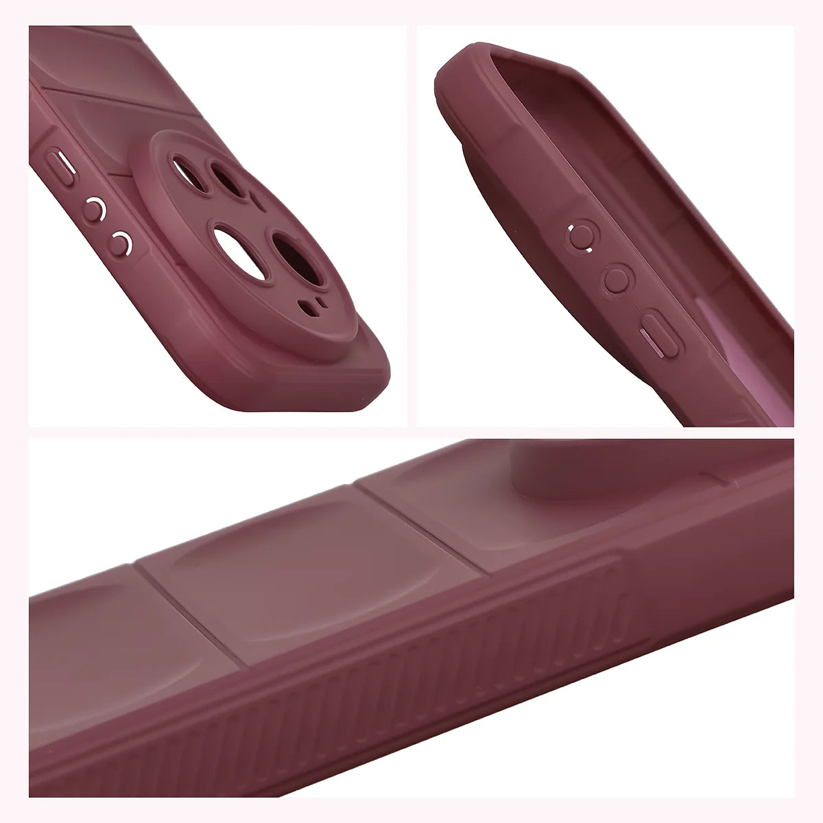 Robuste Handyhülle für Xiaomi 17 Ultra, Bizon Case Tur, Burgunderrot
