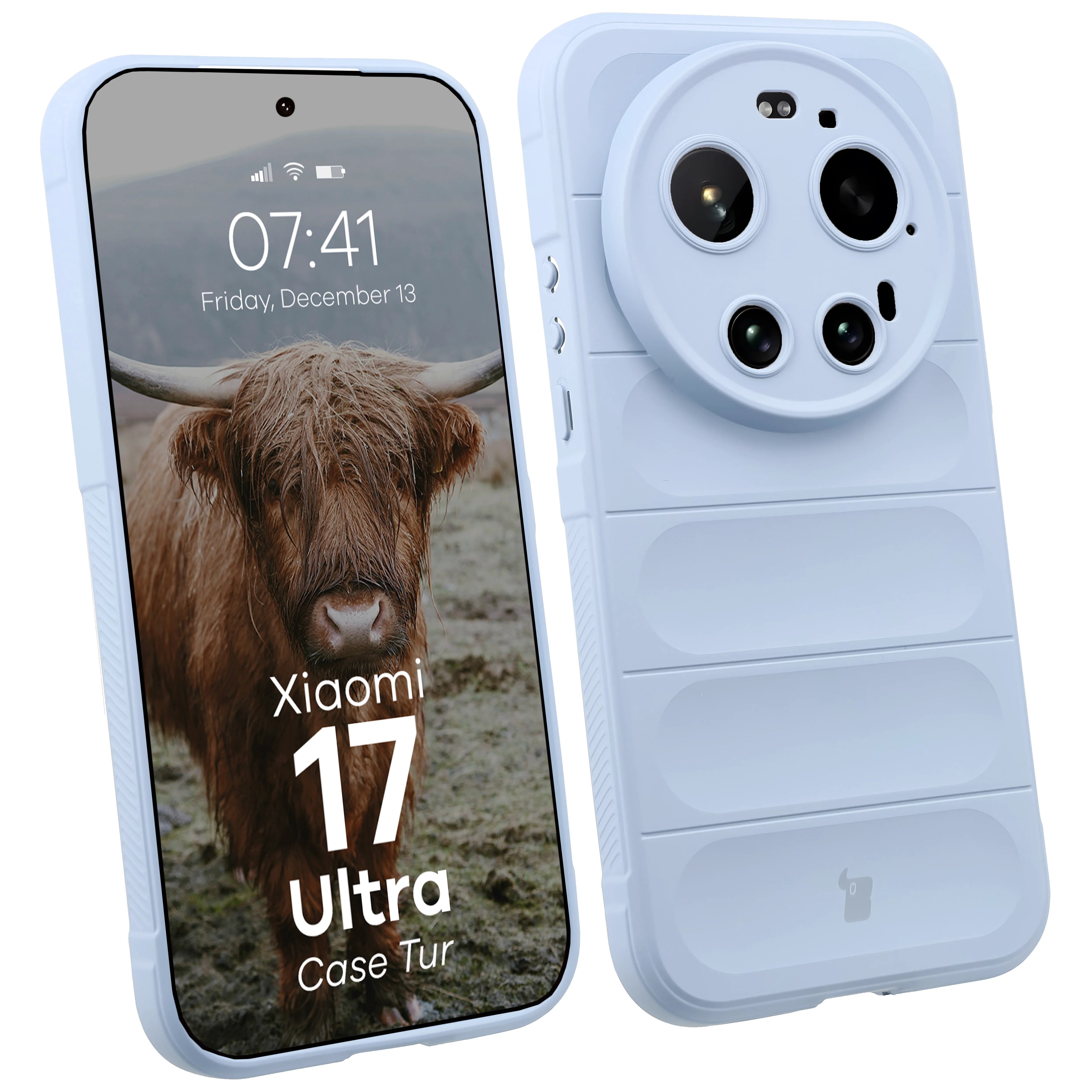 Robuste Handyhülle für Xiaomi 17 Ultra, Bizon Case Tur, Hellblau