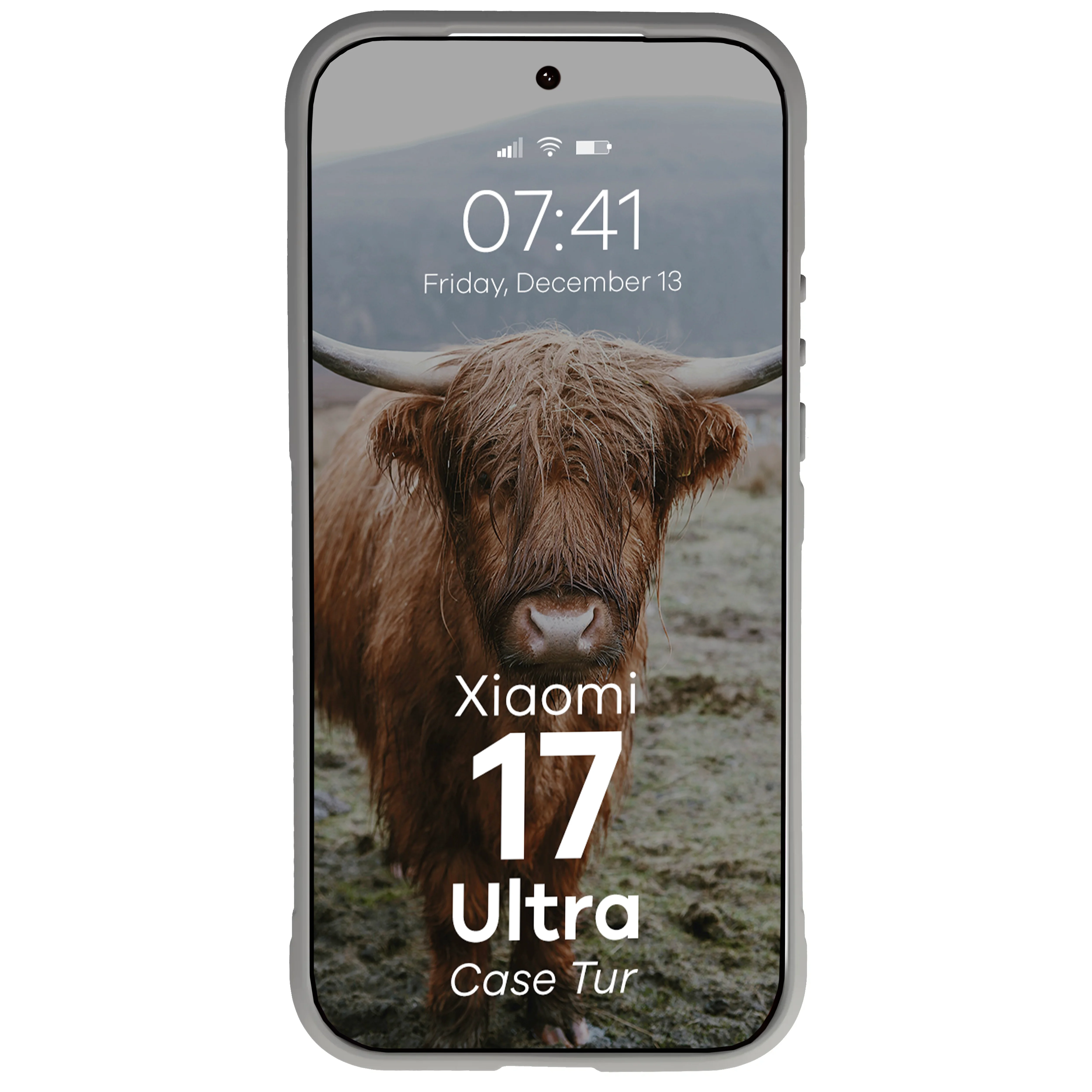 Robuste Handyhülle für Xiaomi 17 Ultra, Bizon Case Tur, Hellgrau