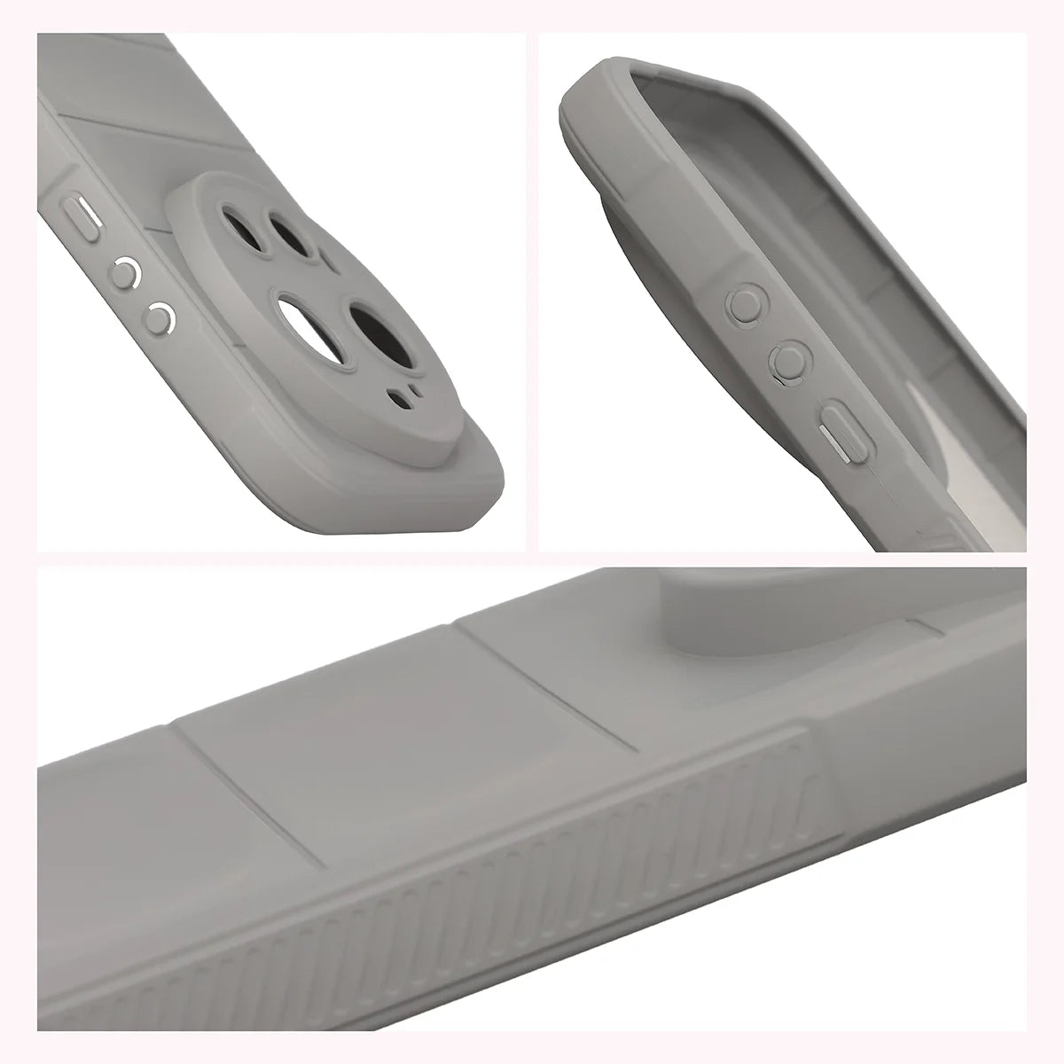 Robuste Handyhülle für Xiaomi 17 Ultra, Bizon Case Tur, Hellgrau