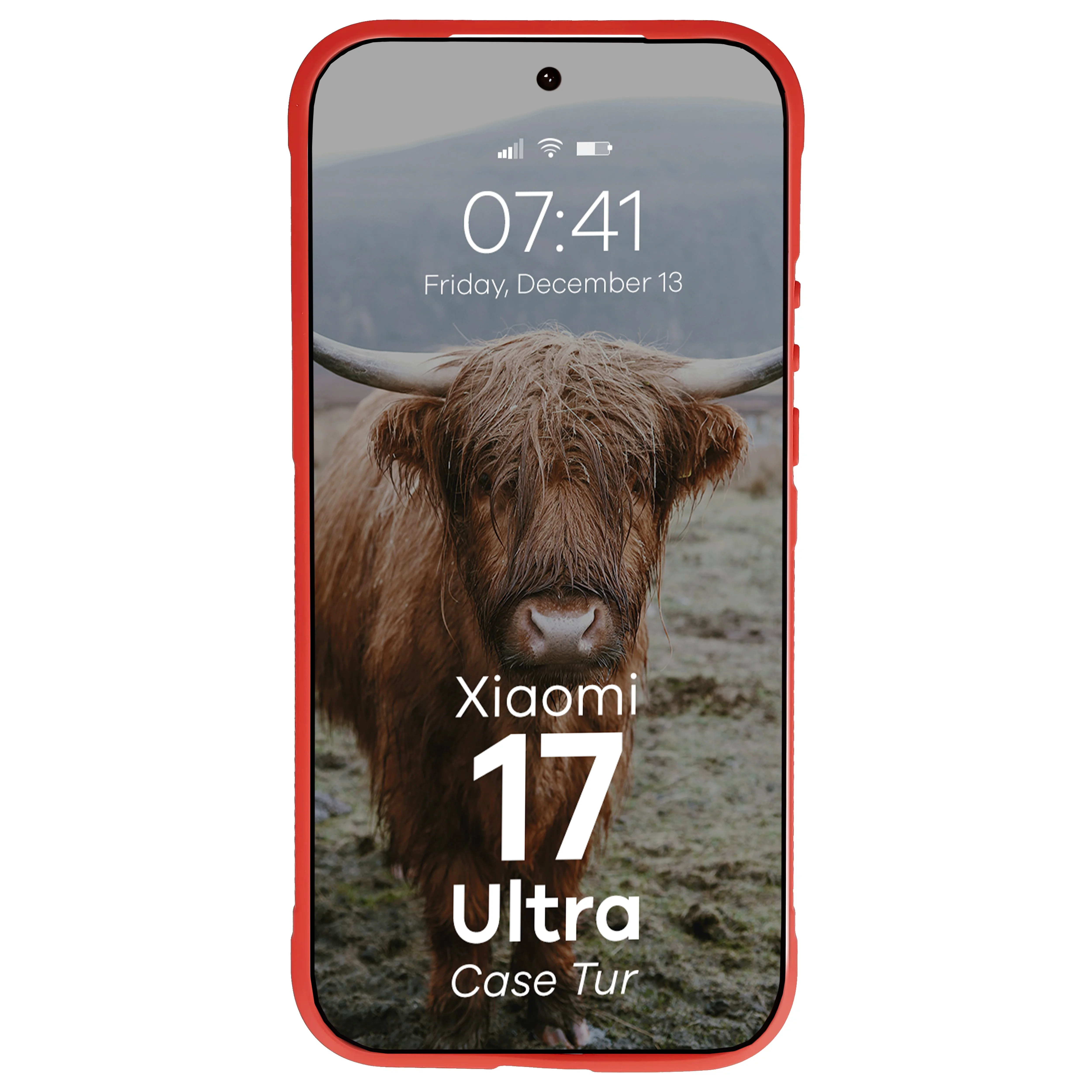 Robuste Handyhülle für Xiaomi 17 Ultra, Bizon Case Tur, Rot