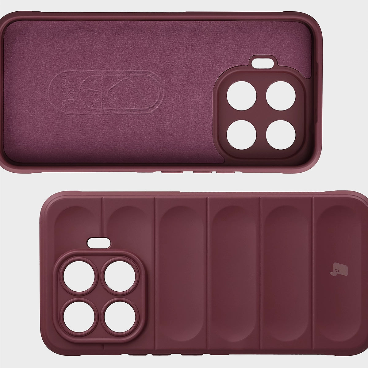 Robuste Handyhülle für Xiaomi 17T Pro, Bizon Case Tur, Burgunderrot