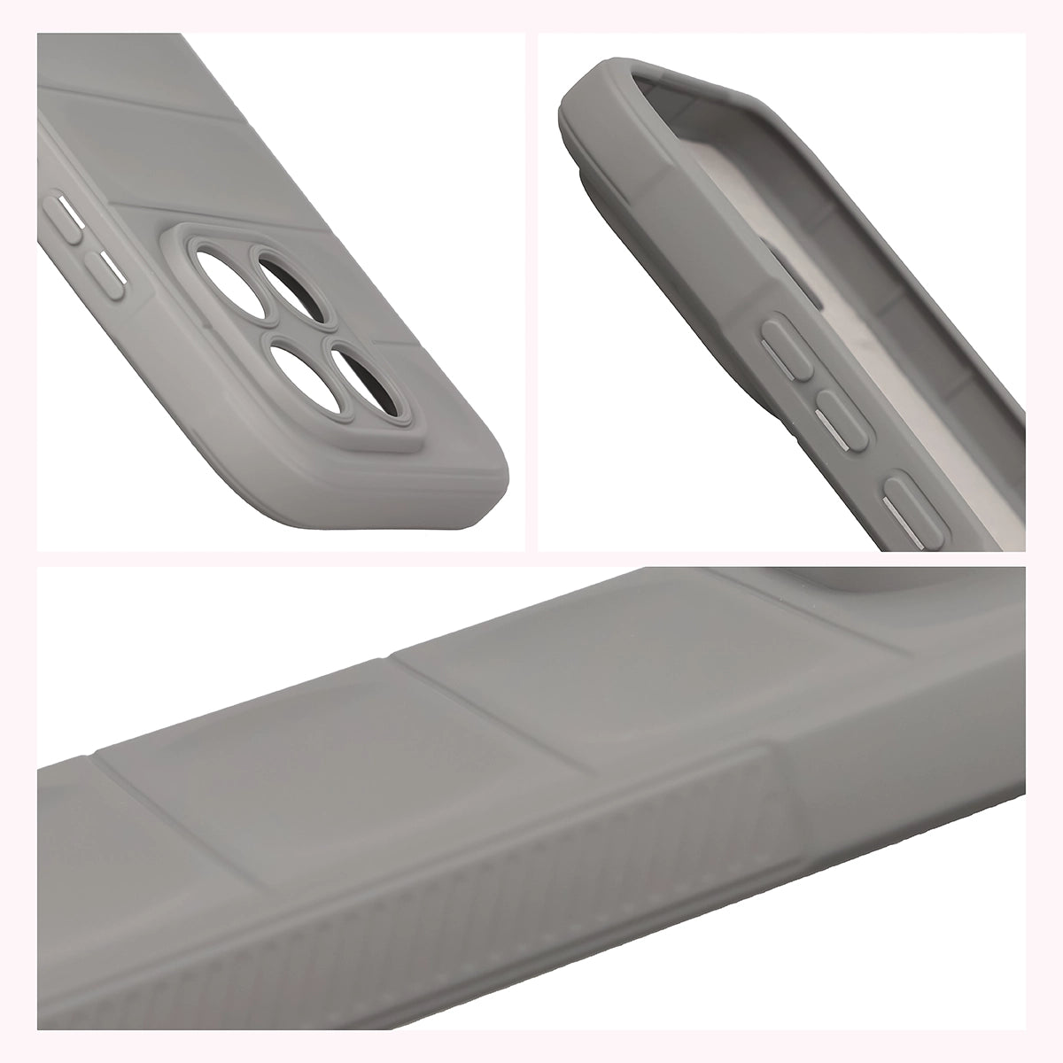 Robuste Handyhülle für Xiaomi 17T Pro, Bizon Case Tur, Hellgrau