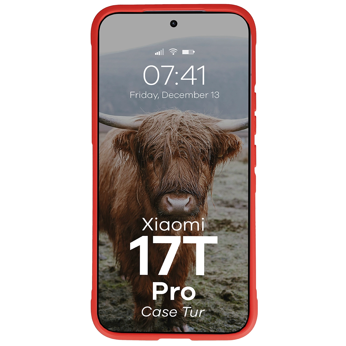 Robuste Handyhülle für Xiaomi 17T Pro, Bizon Case Tur, Rot