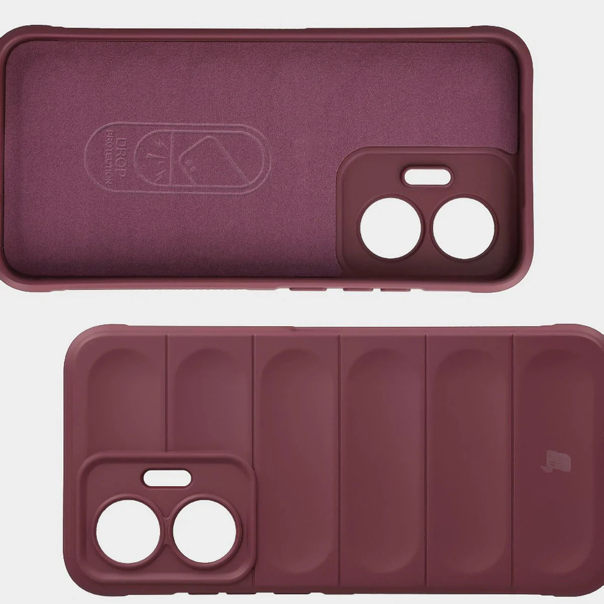 Robuste Handyhülle für Xiaomi POCO F7, Bizon Case Tur, Burgunderrot