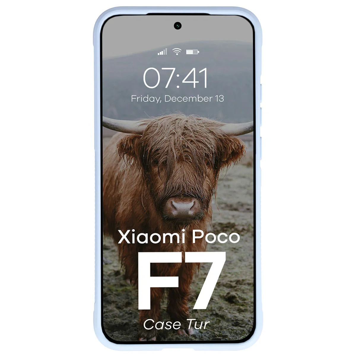 Robuste Handyhülle für Xiaomi POCO F7, Bizon Case Tur, Hellblau