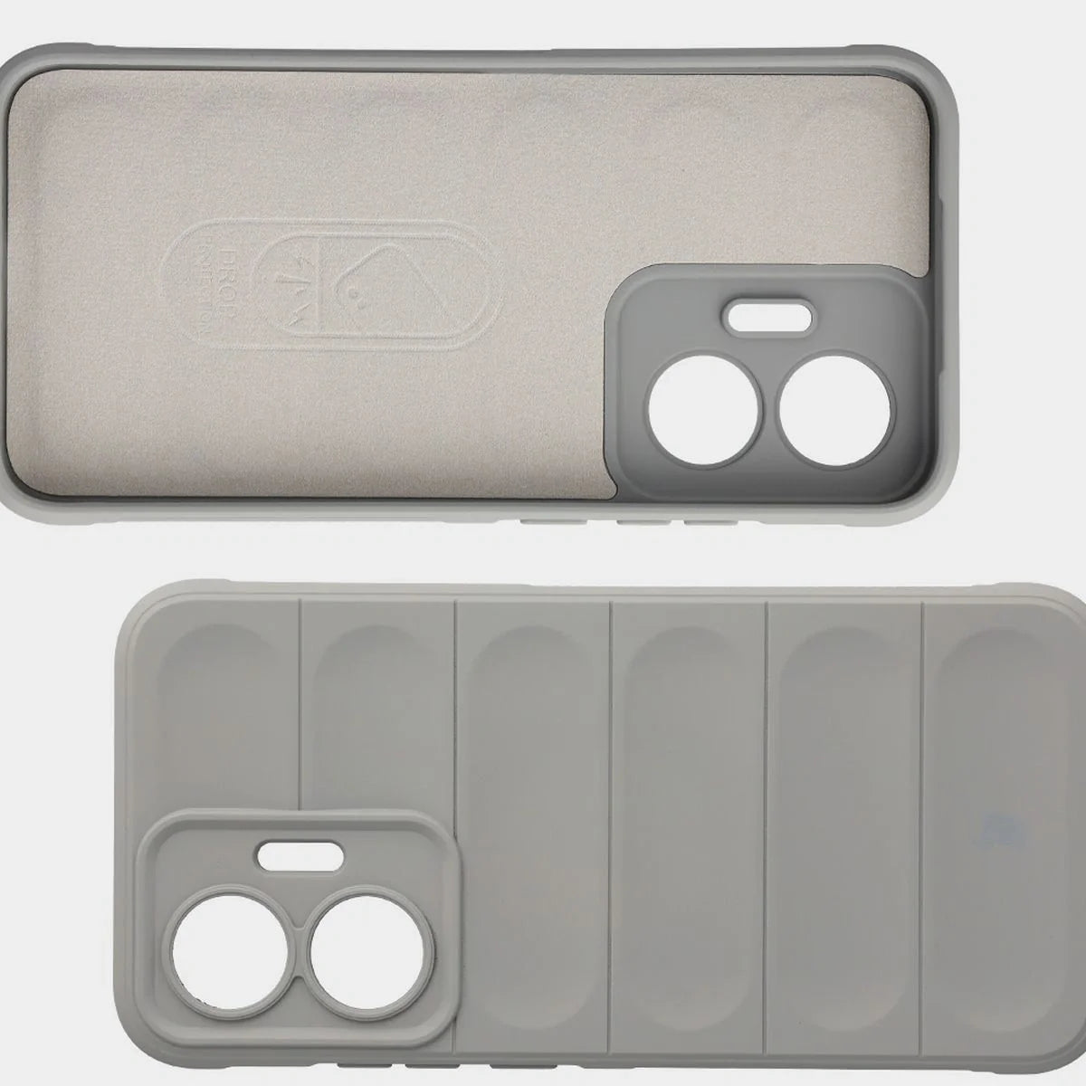 Robuste Handyhülle für Xiaomi POCO F7, Bizon Case Tur, Hellgrau