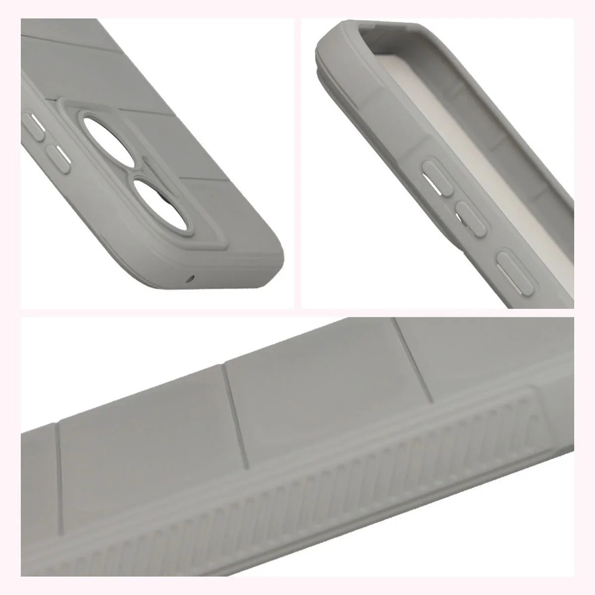 Robuste Handyhülle für Xiaomi POCO F7, Bizon Case Tur, Hellgrau