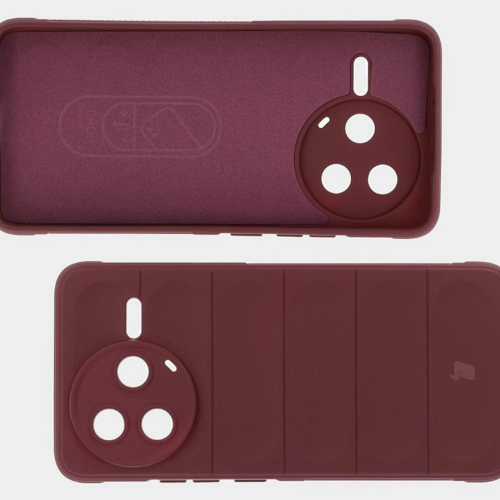 Robuste Handyhülle für Xiaomi Poco F7 Pro, Bizon Case Tur, Burgunderrot