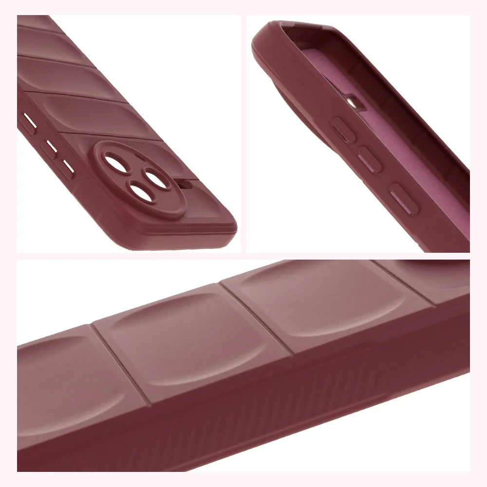 Robuste Handyhülle für Xiaomi Poco F7 Pro, Bizon Case Tur, Burgunderrot