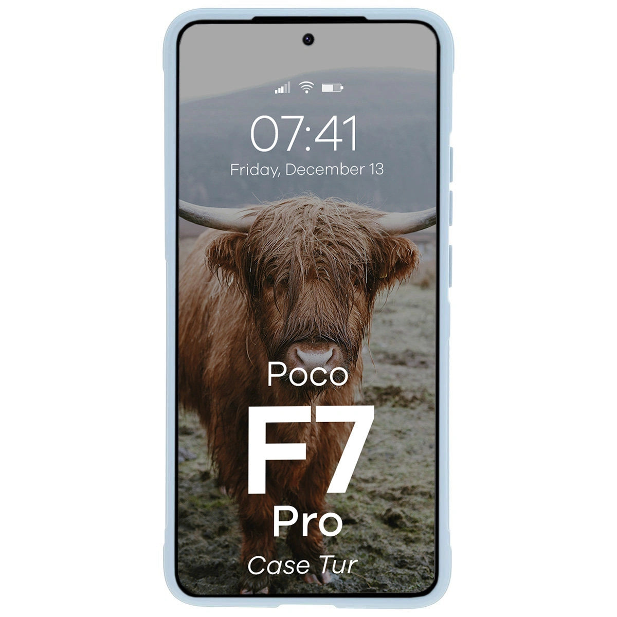 Robuste Handyhülle für Xiaomi Poco F7 Pro, Bizon Case Tur, Hellblau