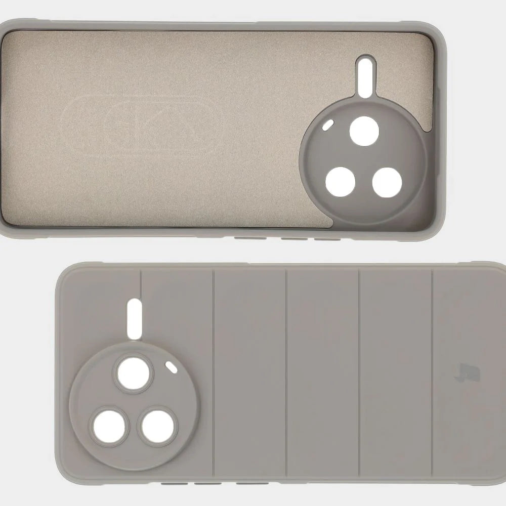 Robuste Handyhülle für Xiaomi Poco F7 Pro, Bizon Case Tur, Hellgrau