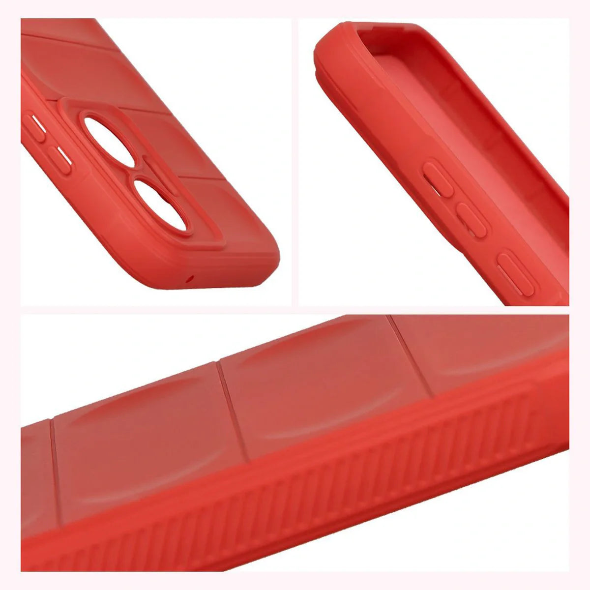 Robuste Handyhülle für Xiaomi POCO F7, Bizon Case Tur, Rot