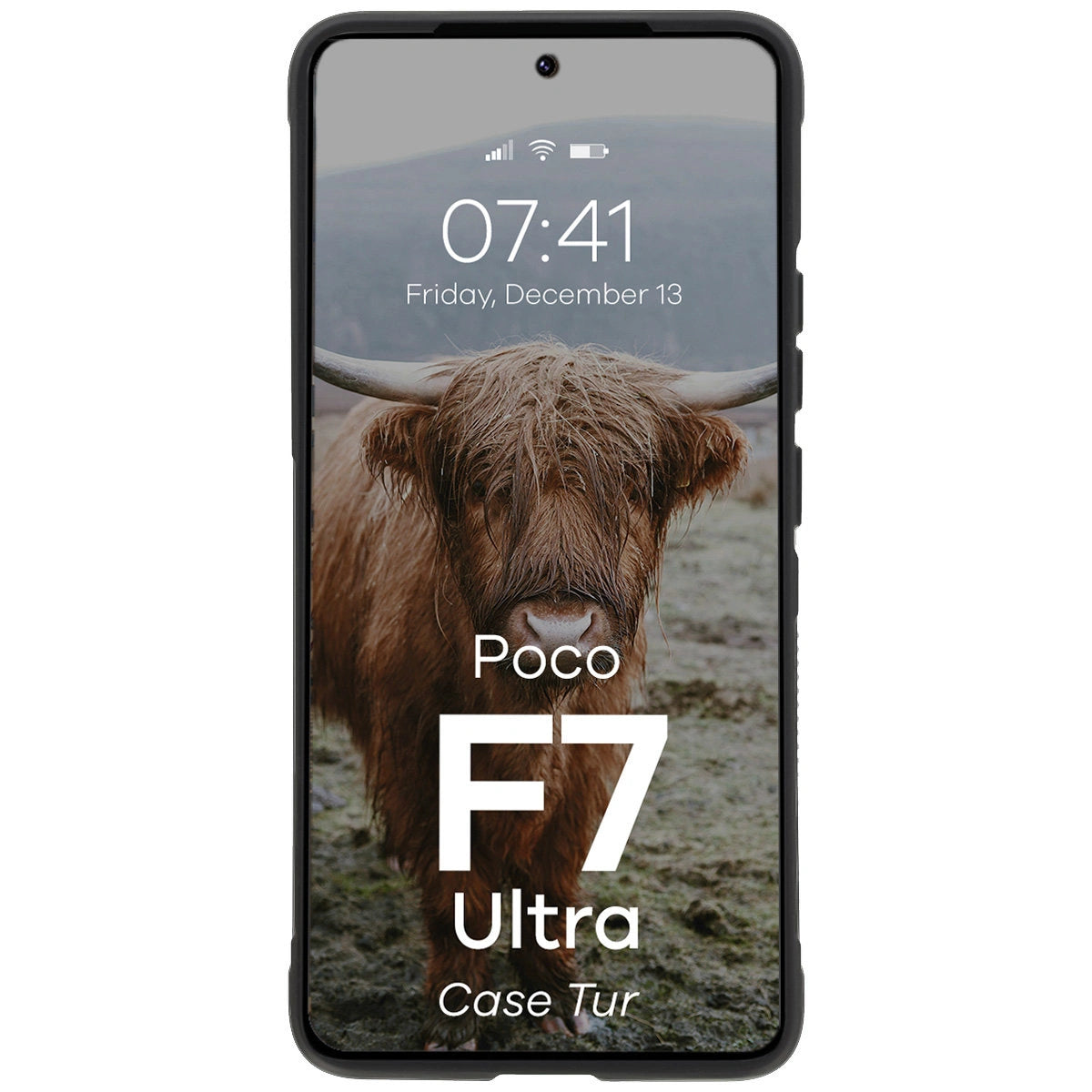 Robuste Handyhülle für Xiaomi Poco F7 Ultra, Bizon Case Tur, Schwarz