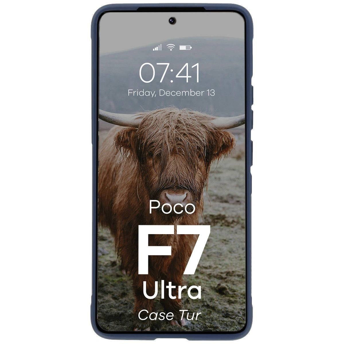 Robuste Handyhülle für Xiaomi Poco F7 Ultra, Bizon Case Tur, Dunkelblau