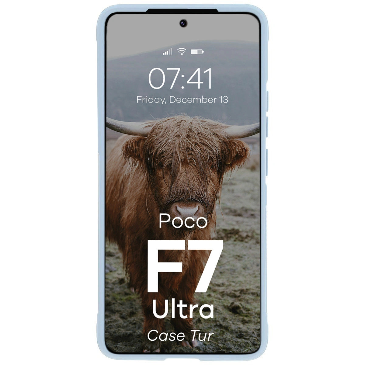 Robuste Handyhülle für Xiaomi Poco F7 Ultra, Bizon Case Tur, Hellblau