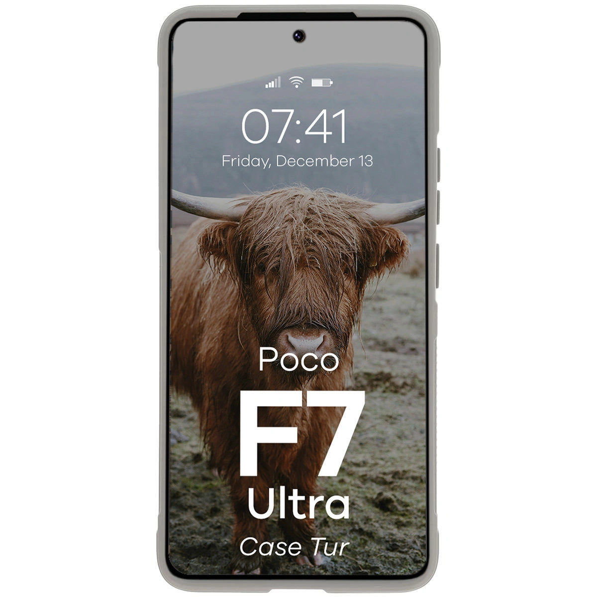 Robuste Handyhülle für Xiaomi Poco F7 Ultra, Bizon Case Tur, Hellgrau