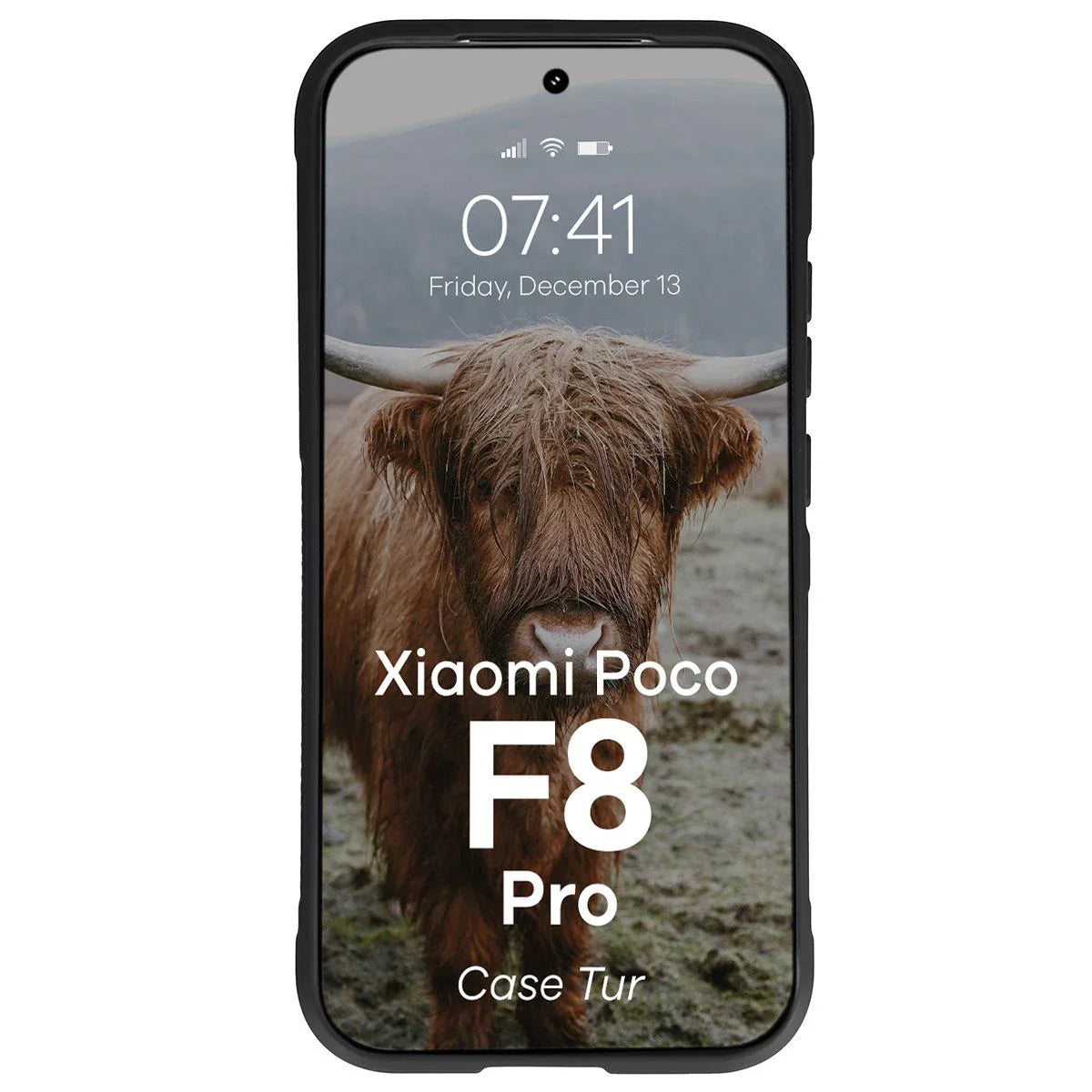 Robuste Handyhülle für Xiaomi POCO F8 Pro, Bizon Case Tur, Schwarz