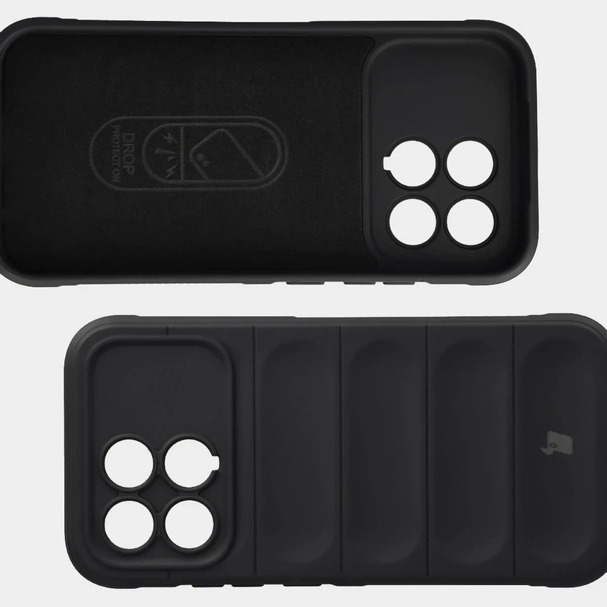 Robuste Handyhülle für Xiaomi POCO F8 Pro, Bizon Case Tur, Schwarz